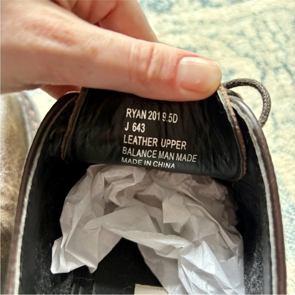 Joseph Abboud Brown Leather Oxford Dress Shoes - Picture 5 of 8